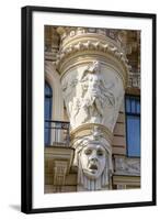 Art Nouveau Style Architecture Locally known as Jugendstil, Riga, Latvia, Europe-Michael Nolan-Framed Photographic Print