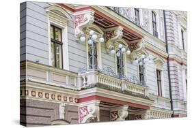 Art Nouveau Style Architecture Locally known as Jugendstil, Riga, Latvia, Europe-Michael Nolan-Stretched Canvas