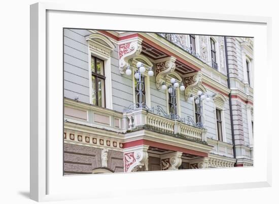 Art Nouveau Style Architecture Locally known as Jugendstil, Riga, Latvia, Europe-Michael Nolan-Framed Photographic Print