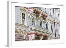 Art Nouveau Style Architecture Locally known as Jugendstil, Riga, Latvia, Europe-Michael Nolan-Framed Photographic Print