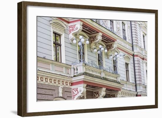 Art Nouveau Style Architecture Locally known as Jugendstil, Riga, Latvia, Europe-Michael Nolan-Framed Photographic Print