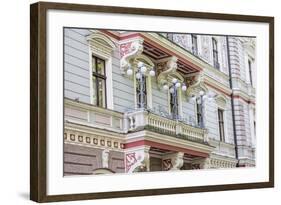 Art Nouveau Style Architecture Locally known as Jugendstil, Riga, Latvia, Europe-Michael Nolan-Framed Photographic Print