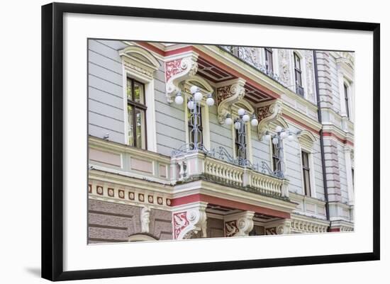 Art Nouveau Style Architecture Locally known as Jugendstil, Riga, Latvia, Europe-Michael Nolan-Framed Photographic Print