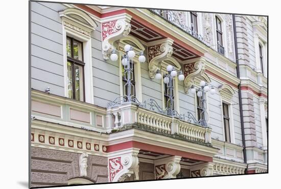 Art Nouveau Style Architecture Locally known as Jugendstil, Riga, Latvia, Europe-Michael Nolan-Mounted Photographic Print