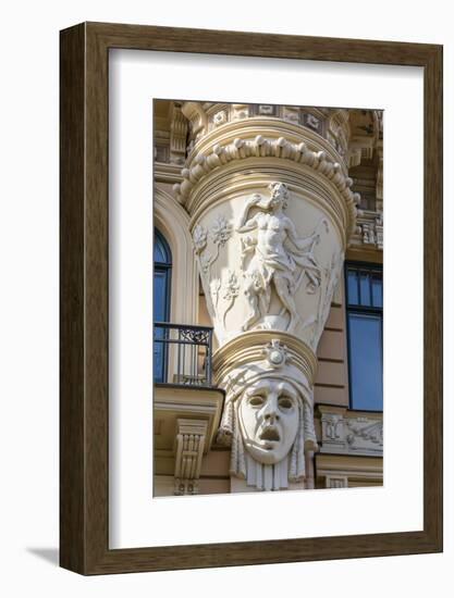 Art Nouveau Style Architecture Locally known as Jugendstil, Riga, Latvia, Europe-Michael Nolan-Framed Photographic Print