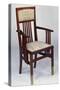 Art Nouveau Style Armchair, Part of Set Designed for Hall-Gustave Serrurier-Bovy-Stretched Canvas