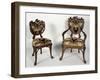 Art Nouveau Style Chair and Armchair, Part of Living Room Set, 1900, Belgium-null-Framed Giclee Print