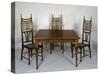 Art Nouveau Style Dining Room Table and Chairs, 1902-Carlo Zen-Stretched Canvas