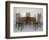 Art Nouveau Style Dining Room Table and Chairs, 1902-Carlo Zen-Framed Giclee Print