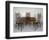 Art Nouveau Style Dining Room Table and Chairs, 1902-Carlo Zen-Framed Giclee Print