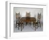 Art Nouveau Style Dining Room Table and Chairs, 1902-Carlo Zen-Framed Giclee Print