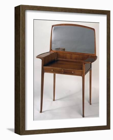 Art Nouveau Style Dressing Table with Mirror and Two Drawers, 1910-Louis Majorelle-Framed Giclee Print