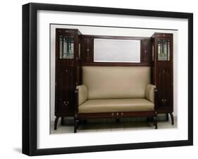 Art Nouveau Style Sofa Flanked by Two Cabinets-Carlo Zen-Framed Giclee Print