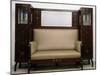 Art Nouveau Style Sofa Flanked by Two Cabinets-Carlo Zen-Mounted Giclee Print