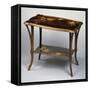 Art Nouveau Style Table with Inlays-Emile Galle-Framed Stretched Canvas