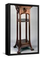 Art Nouveau Style Three-Tier Pedestal Table, Ca 1910-Eugene Vallin-Framed Stretched Canvas