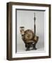 Art Nouveau Style Throne Chair with Asymmetrical Decoration-Carlo Bugatti-Framed Giclee Print