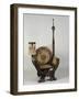 Art Nouveau Style Throne Chair with Asymmetrical Decoration-Carlo Bugatti-Framed Giclee Print