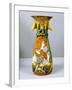 Art Nouveau Style Vase Decorated with Female Figure, Majolica-null-Framed Giclee Print