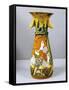 Art Nouveau Style Vase Decorated with Female Figure, Majolica-null-Framed Stretched Canvas