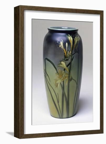 Art Nouveau Style Vase with Floral Decoration, 1900-null-Framed Giclee Print