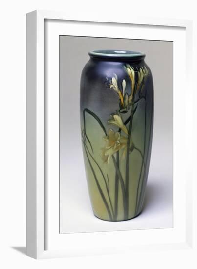 Art Nouveau Style Vase with Floral Decoration, 1900-null-Framed Giclee Print