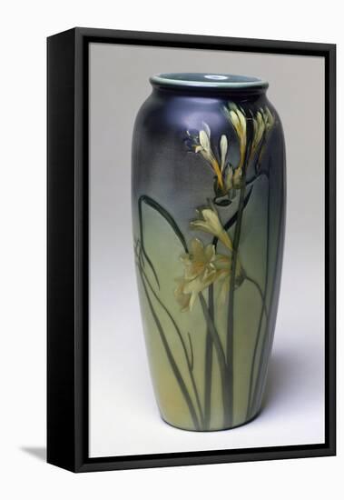 Art Nouveau Style Vase with Floral Decoration, 1900-null-Framed Stretched Canvas