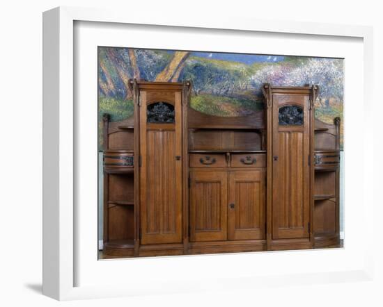 Art Nouveau Style Welsh Dresser, Part of Dining Room Set, 1905-1908-Henri Bellery-desfontaines-Framed Giclee Print