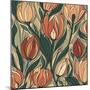 Art Nouveau Tulips-Sasha-Mounted Giclee Print