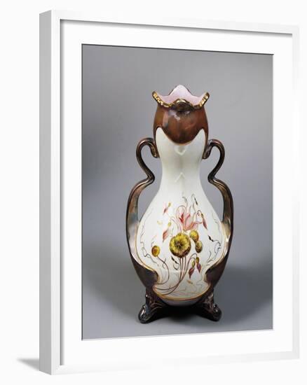 Art Nouveau Vase, 1905, Societa' Ceramica Italiana Manufacture, Laveno, Italy-null-Framed Giclee Print