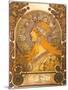 Art Nouveau Zodiac Woman-null-Mounted Art Print