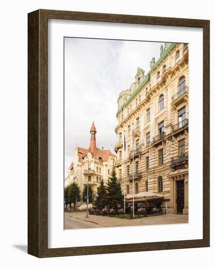 Art Noveau architecture in Central Riga, Latvia, Baltic States, Europe-Ben Pipe-Framed Photographic Print