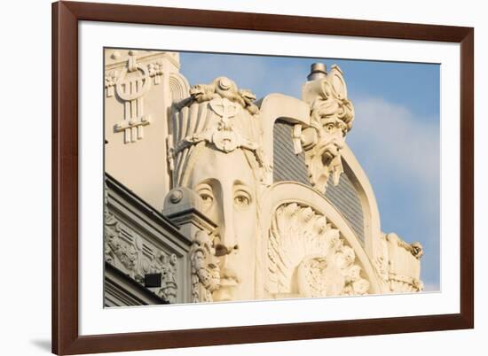 Art Noveau architecture in Central Riga, Latvia, Baltic States, Europe-Ben Pipe-Framed Photographic Print