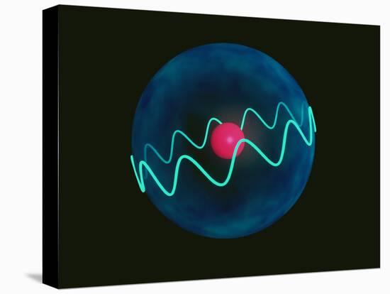 Art of Hydrogen Atom with Electron In Orbital-Laguna Design-Stretched Canvas