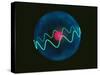 Art of Hydrogen Atom with Electron In Orbital-Laguna Design-Stretched Canvas