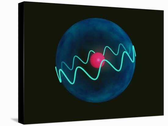 Art of Hydrogen Atom with Electron In Orbital-Laguna Design-Stretched Canvas