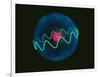 Art of Hydrogen Atom with Electron In Orbital-Laguna Design-Framed Photographic Print