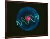 Art of Hydrogen Atom with Electron In Orbital-Laguna Design-Framed Photographic Print