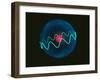 Art of Hydrogen Atom with Electron In Orbital-Laguna Design-Framed Photographic Print