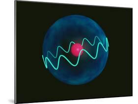 Art of Hydrogen Atom with Electron In Orbital-Laguna Design-Mounted Photographic Print