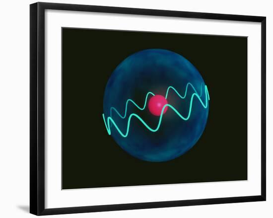 Art of Hydrogen Atom with Electron In Orbital-Laguna Design-Framed Photographic Print
