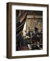 Art of Painting-Johannes Vermeer-Framed Art Print