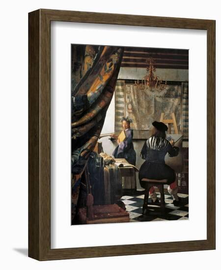 Art of Painting-Johannes Vermeer-Framed Art Print