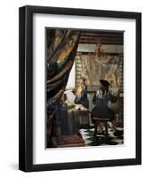 Art of Painting-Johannes Vermeer-Framed Art Print