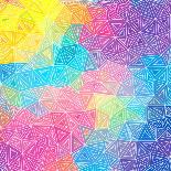 Colorful Abstract Triangles-art_of_sun-Art Print