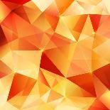 Red, Orange and Yellow Flowers Vector Pattern-art_of_sun-Art Print