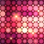 Pink Disco Circles Abstract Background-art_of_sun-Art Print