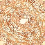 Orange Crystal Vector Abstract Pattern-art_of_sun-Art Print