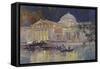 Art Palace at Night-null-Framed Stretched Canvas