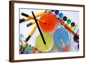 Art Palette And Watercolors-Tannouchka-Framed Photographic Print